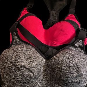 2 Lot VSX Victoria Secret Spirts Bras both 32B PREOWNED VGUC PINK BLACK GRAY